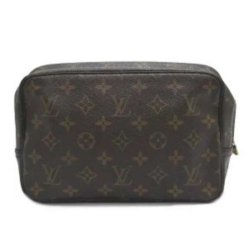 Louis Vuitton Monogram Trousses Pouch Toilette Clutch Cosmetic Brown